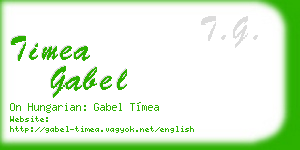 timea gabel business card